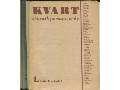 KVART - sborník poesie a vědy - čísla 1-6 - ročník 4, 1945