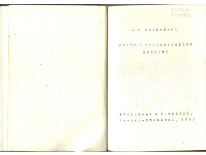 Cesty k filozofickému myšlení, Józef Maria Bocheński, 1965