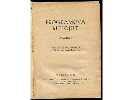 Programová rukojeť. Sv. 1
