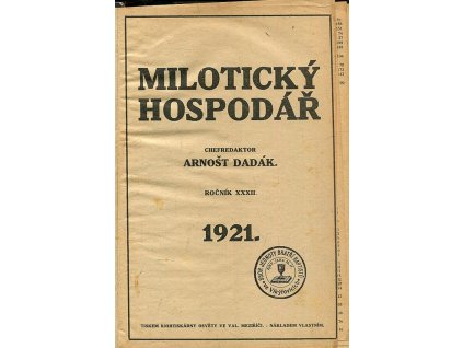 Milotický hospodář, ročník 32., 1921