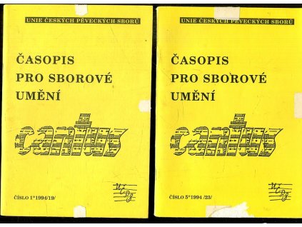 Cantus - časopis pro sborové umění - čísla 1-5 - KOMPLET, Stanislav Pecháček (red.), 1994