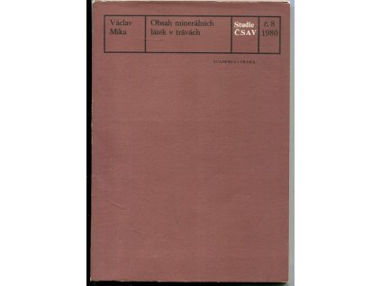 Obsah minerálních látek v trávách, Václav Míka, 1980