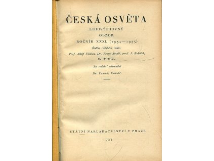 Česká osvěta - československý obzor lidovýchovný