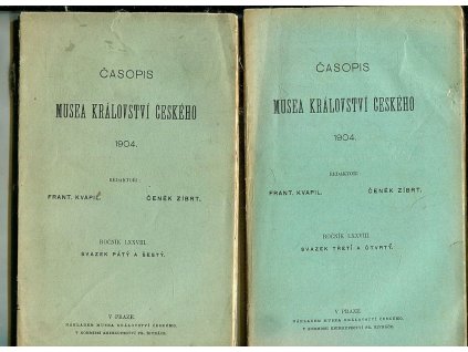 Časopis Musea království Českého - Svazek 3-4. a 5.6 - ročník LXXVIII - chybí první dva svazky