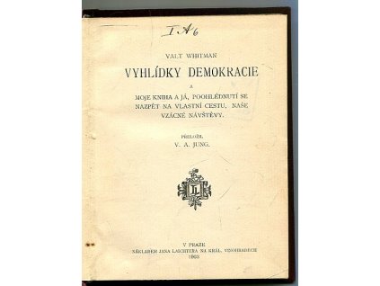 Vyhlídky demokracie, Walt Whitman, 1903