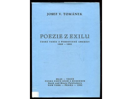 Poezie z exilu : České verše z pohostinné ameriky 1988-1992, Josef Václav Tománek, 1992