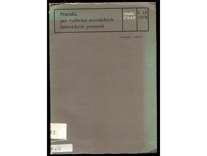 Pravidla pro vydávání novodobých historických pramenů
