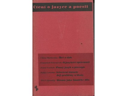 Čtení o jazyce a poesii - Svazek 1.