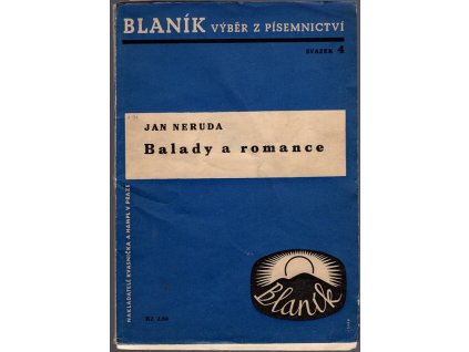 Ballady a romance, Jan Neruda, 1936