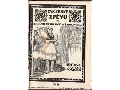 Cvičebnice zpěvu pro měšťanské školy III
