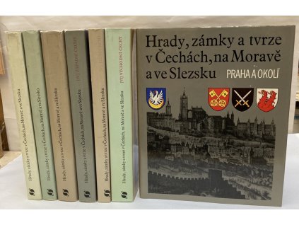 Hrady, zámky a tvrze v Čechách, na Moravě a ve Slezsku. Sv. 1-7 kompletní Jižní Čechy, Západní Čechy, Severní Čechy, Východní Čechy, Praha a okolí, Jižní Morava, Severní Morava, Ladislav Hosák, 1981