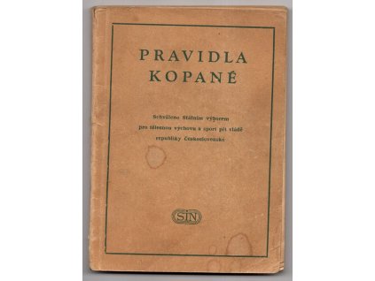 Pravidla kopané, 1955
