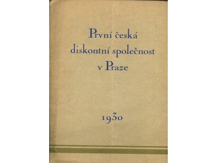První česká diskontní společnost v Praze 1930, 1931