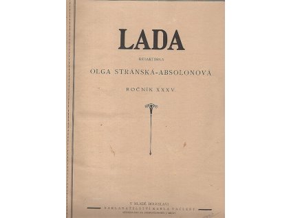 Lada – ročník XXXV., Olga Stránská-Absolonová, 1923