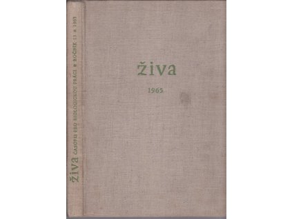 Živa - Časopis pro biologickou práci, Ročník XIII