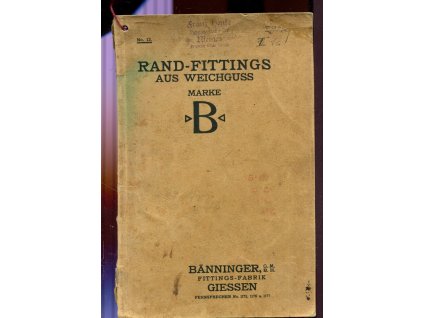 Bänninger Fittings-Fabrik Rand-Fittings aus Weichguss Marke B