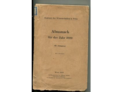 Almanach für das Jahr 1919. 69. Jahrgang
