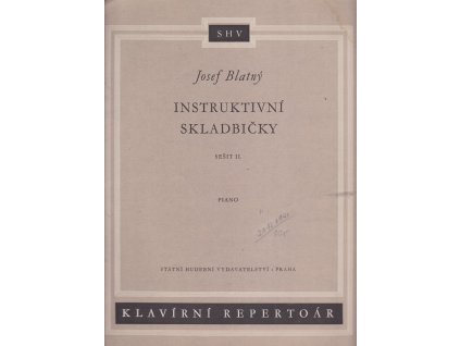 Instruktivní skladbičky – sešit II, Josef Blatný, 1961