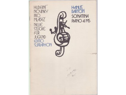 Hudební novinky pro mládež – sonatina pro klavír na čtyři ruce, Hanuš Bartoň, 1985