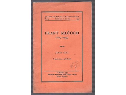František Mlčoch (1875-1935), Josef Páta, 1935
