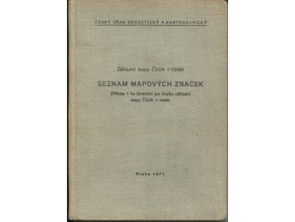 Seznam mapových značek, 1971