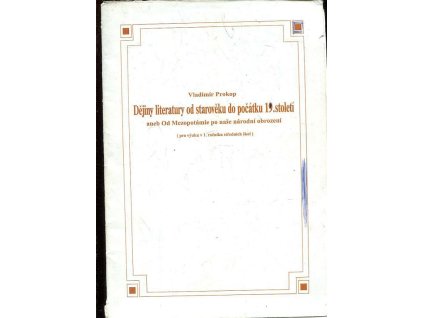 175152 citanka k dejinam literatury od staroveku do pocatku 19 stoleti