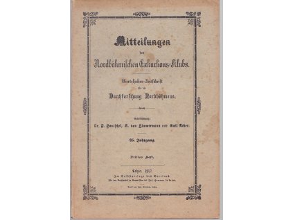 Mitteilungen des Nordböhmischen Excursions-Clubs - 35. Jahrgang, Drittes Heft, 1912