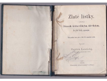 Zlaté lístky - Dárek útlověkým dívkám do zlaté knihy zapsaným
