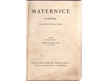 Maternice : Památník – Pověsti Jiráskova kraje