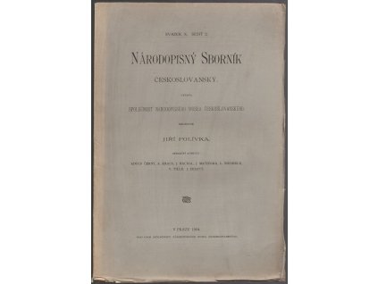Národopisný Sborník - 1904, svazek X, sešit 2, Jiří Polívka (red.), 1904