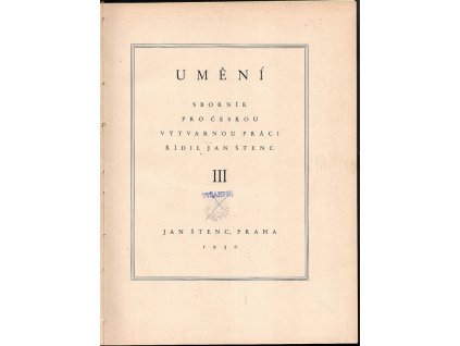 Umění - sborník pro českou výtvarnou práci III.