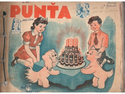 Punťa - dětský časopis, sešit 100 ....několik sešitů + vybrané seriály, 1941
