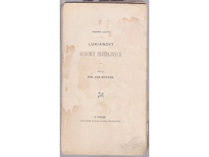 Lukianovy hovory prodajných, Pierre Louÿs, 0