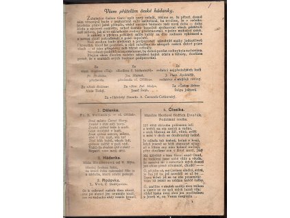 Český hádankář - ročník ??, 1911