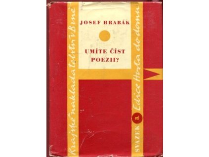 Umíte číst poezii?, Josef Hrabák, 1963