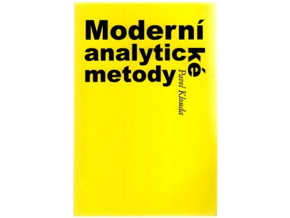 Moderní analytické metody, Pavel Klouda, 2016