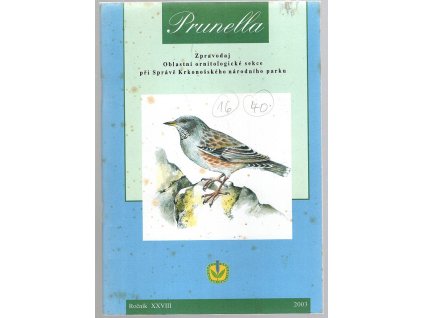 195576 prunella rocnik xxviii zpravodaj oblastni ornitologicke sekce pri sprave krkonosskeho narodniho parku