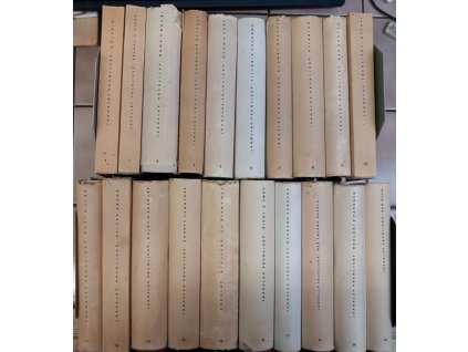 Jaroslav Vrchlický – básnické dílo, svazek 1–20 : Z hlubin; Eklogy a písně; Okna v bouři; Korálové ostrovy; Duch a svět; Vittoria Colonna; Zlomky epopeje; Hilarion; Bar Kochba; Mythy; Bozi a lidé; Epické básně; Dojmy a rozmary; Sonety samotáře; Co život dal; Život a smrt; Čarovná zahrada; Než zmlknu docela…; Bodláčí z Parnasu; Žeň času, Jaroslav Vrchlický, 1948