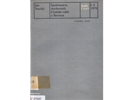 Společenstva mechorostů Císařské rokle u Berouna, Jan Stuchlý, 1976