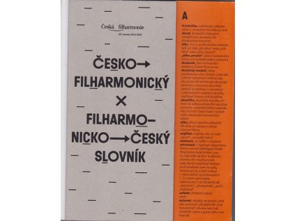 Česko-filharmonický x filharmonicko-český slovník (programový katalog), 2014