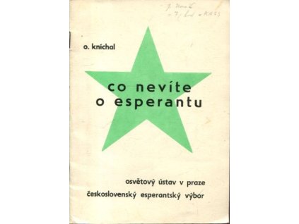 Co nevíte o esperantu, Oldřich Kníchal, 1968