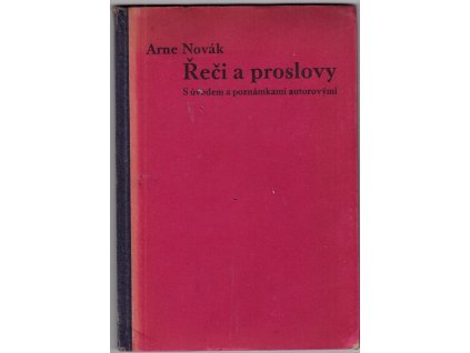 Řeči a proslovy S úvodem a poznámkami autorovými