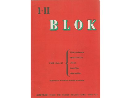 Blok - časopis pro umění - ročník II., číslo 1, 2, 3, 4, 7, 8, 9, František Kaláb (red.), 1946