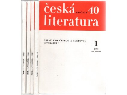 Česká literatura – 40 ročník 1–6 : Časopis pro literární vědu