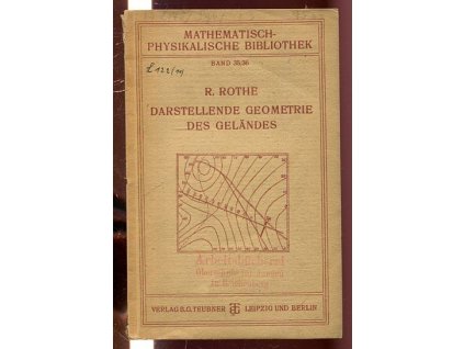 Darstellende Geometrie des Geländes, Rudolf Rothe, 1914