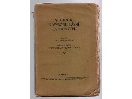 Slovník výboru básní Ovidiových, Jaromír Zejda, 1921