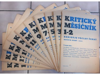 Kritický měsíčník – ročník VIII. (čísla 1–20), Václav Černý (red.), 1947
