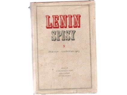 Spisy. Sv. 9, Červen-listopad 1905, Vladimir Il'jič Lenin, 1954