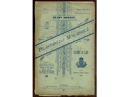 Vlastivěda moravská. I, Země a lid, Svazek 3, sešity 1-5, Rudolf Dvořák, 1899
