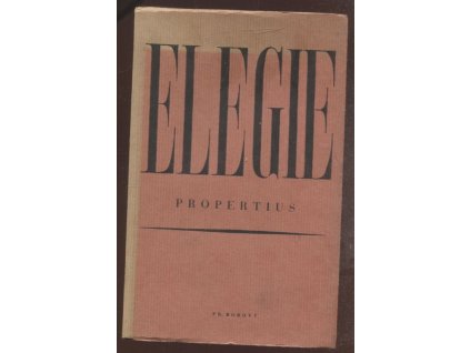 Elegie, Sextus Propertius, 1945